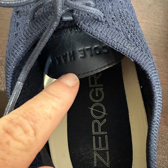 Cole Haan Women 2 ZEROGRAND Stitchlite Wingtip Oxford Blue Size 8.5 Navy - Picture 12 of 12